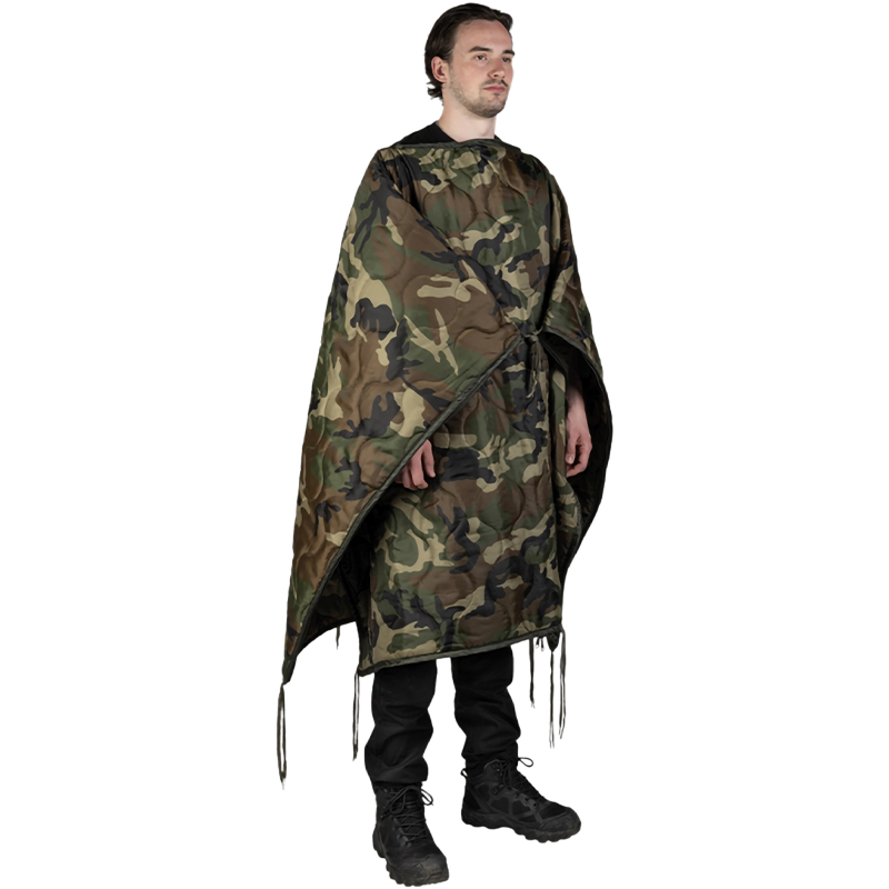 MIL-TEC - Poncho Camouflage Woodland, Multifonction
