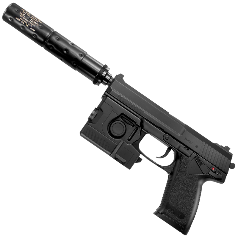 Réplique airsoft pistolet MK23 full set Noir gaz GNB