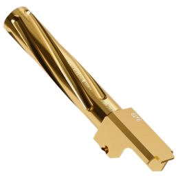 NINE BALL by LAYLAX - Outer Barrel "NON-RECOIL", FLUTED, Gold, G19 Gen.3/4 TM