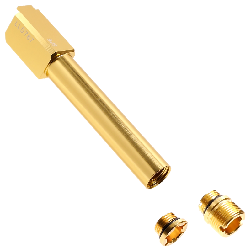 NINE BALL by LAYLAX - Outer Barrel "NON-RECOIL", 2 WAY, Gold, G19 Gen.3