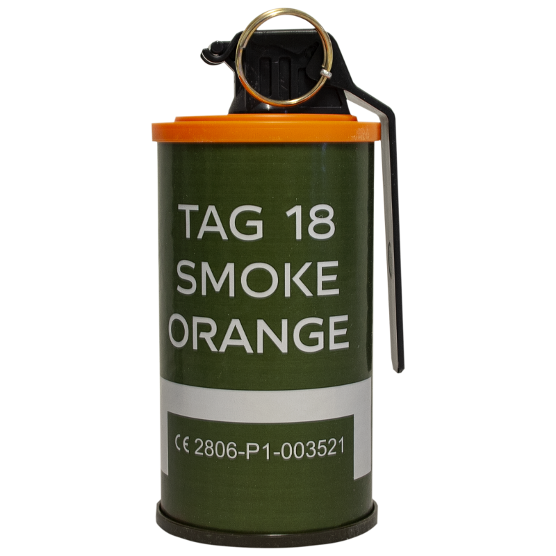 TAGINN PRO - Fumigène Orange TAG-18, Smoke pour Airsoft