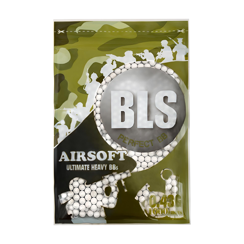 BLS - Sachet de 1000 Billes Biodégradables 0,43gr, Airsoft