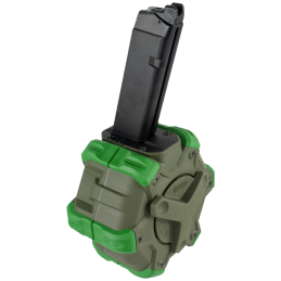 WE - Chargeur Drum pour G-SERIES, G-FORCE, 350 Billes, Olive Drab