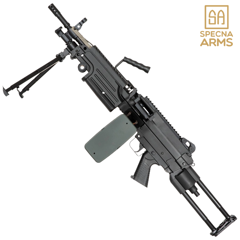 SPECNA ARMS - Réplique LMG SA-249 Para Minimi , M249 Para, CORE™, Airsoft
