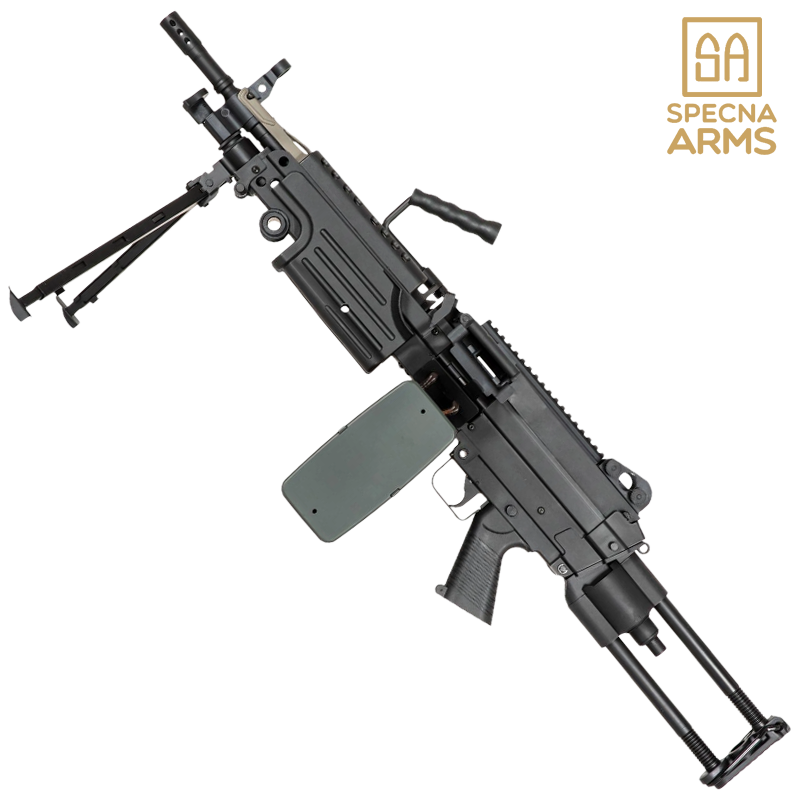 SPECNA ARMS - Réplique LMG SA-249 Para Minimi , M249 Para, EDGE™, Airsoft