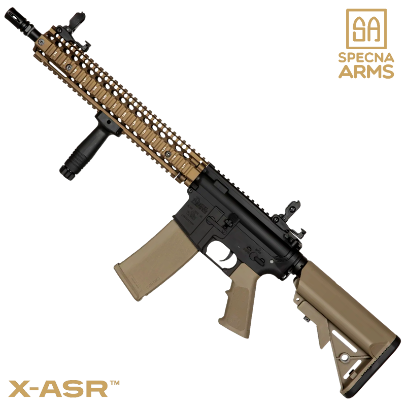 SPECNA ARMS - Réplique MK18 SA-E26 Noir EDGE™ X-ASR™, DANIEL DEFENSE™, Chaos Bronze