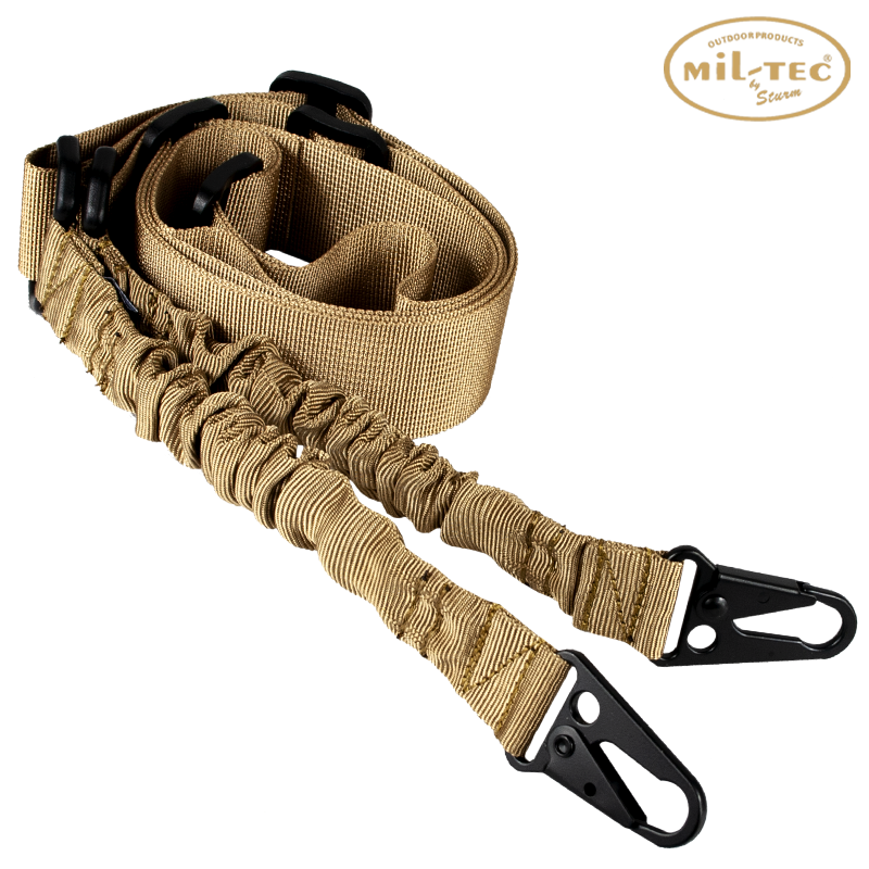 MIL-TEC - Sangle Tactique Bungee, 2 Points Coyote