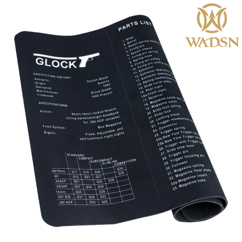 WADSN - Tapis de souris version 420x280mm, Modèle GLOCK.