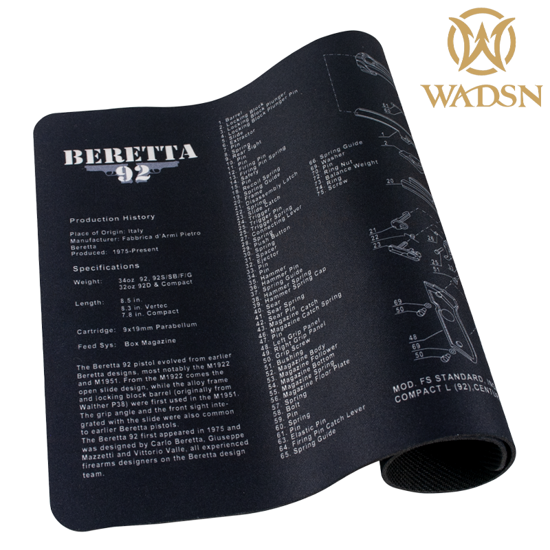 WADSN - Tapis de souris version 420x280mm, Modèle BERETTA 92.