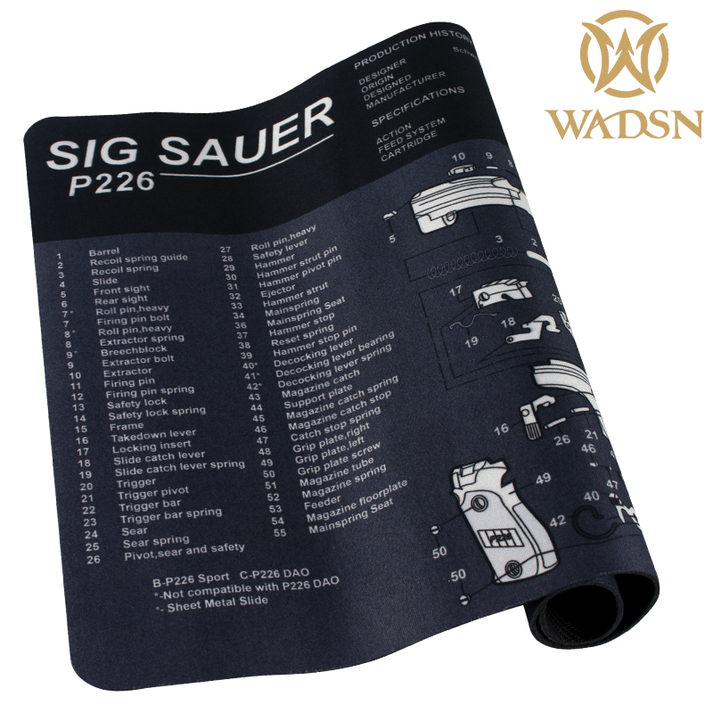 WADSN - Tapis de souris version 420x280mm, Modèle SIG SAUER P226.
