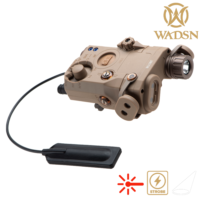 WADSN - AN/PEQ15, Light Version, Lampe et Laser Rouge, Dark Earth