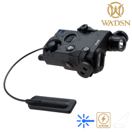 WADSN - AN/PEQ15, Light Version, Lampe et Laser Bleu, Noir