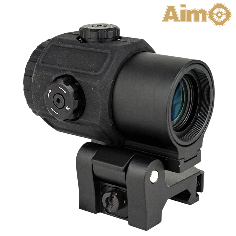 AIM-O - Magnifier Style G43, Zoom x3, Quick Detach, Noir pour Airsoft