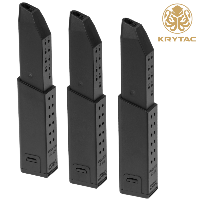 KRYTAC - Pack de 3 Chargeurs Mid-Cap 95 Billes VECTOR AEG Airsoft