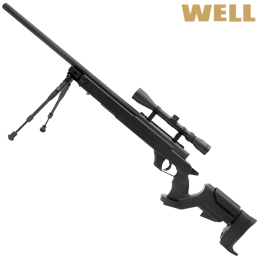 WELL - Réplique Sniper MB04D, Pack Complet, Spring Airsoft