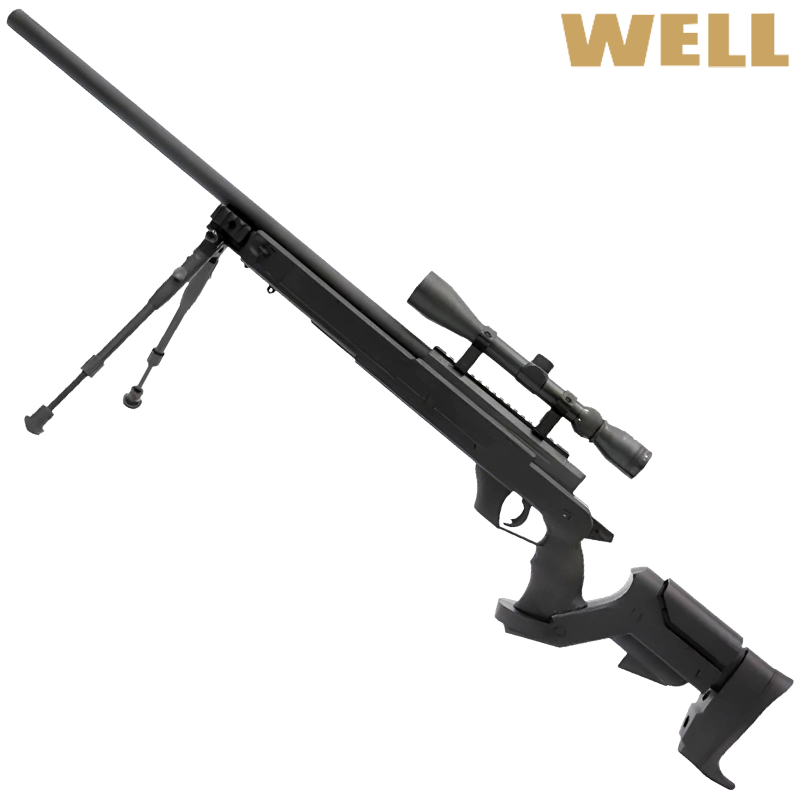 WELL - Réplique Sniper MB04D, Pack Complet, Spring Airsoft