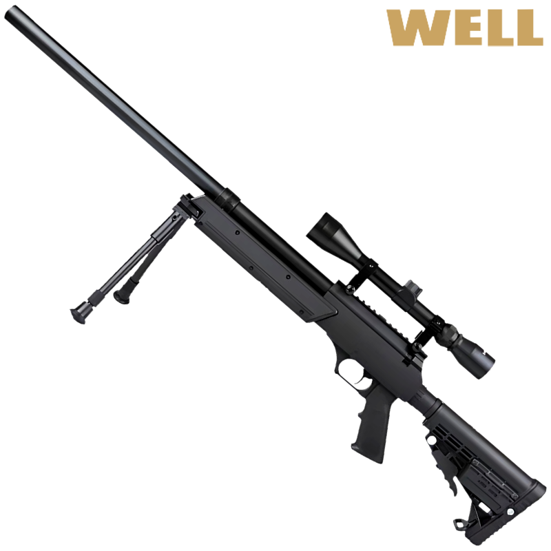 WELL - Réplique Sniper MB13D Airsoft, Pack Complet