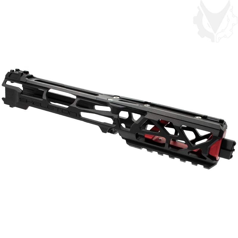 CTM.TAC - Upper Receiver FUKU-2, SKELETON, pour AAP01, Noir/Rouge