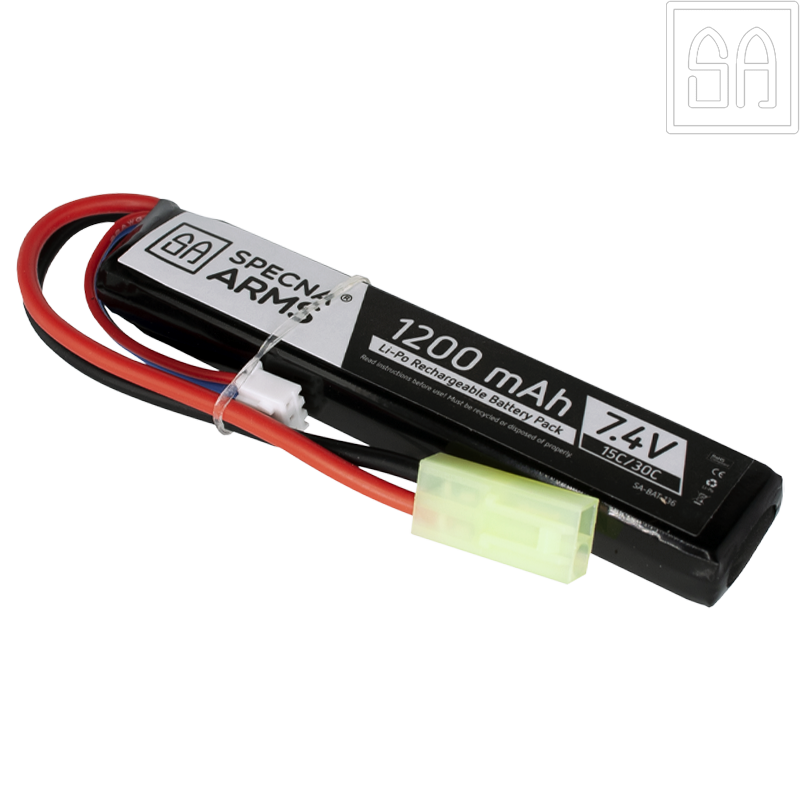 SPECNA ARMS - Batterie LiPo 7,4 v 1200 mAh 15/30C C, 1 Stick