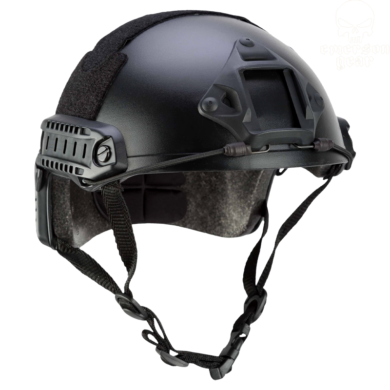 EMERSON GEAR - Reproduction Casque Tactique FAST MH avec Rails, Noir