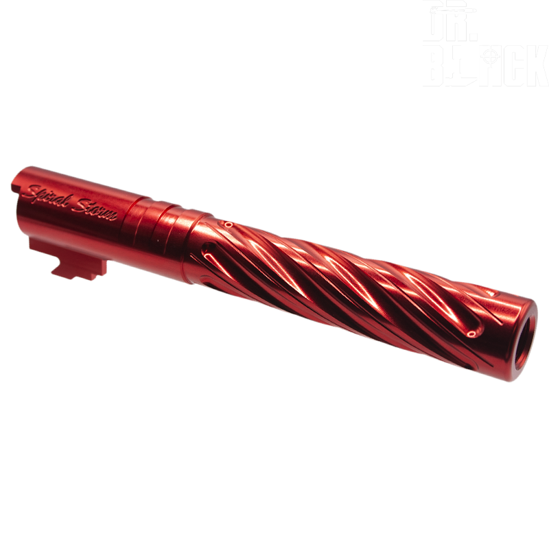 DR.BLACK - Outer Barrel "SPIRAL STORM" pour HI-CAPA 5.1, Rouge