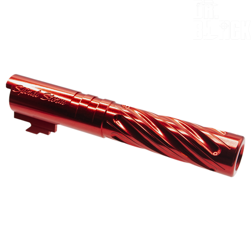 DR.BLACK - Outer Barrel "SPIRAL STORM" pour HI-CAPA 4.3, Rouge