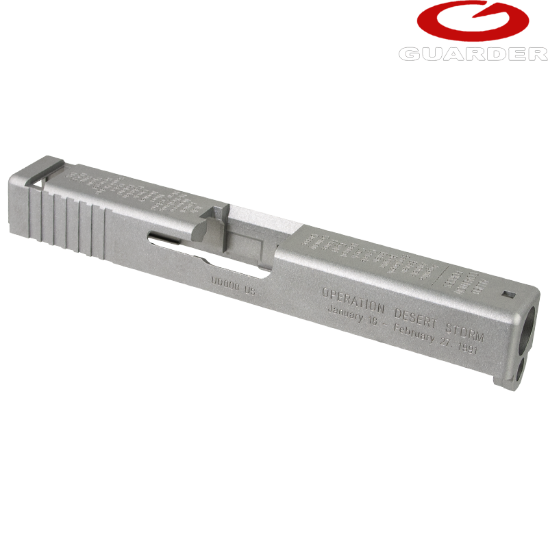 GUARDER - Culasse Aluminium CNC, Desert Storm UD000 Silver pour G17 Tokyo Marui GBB