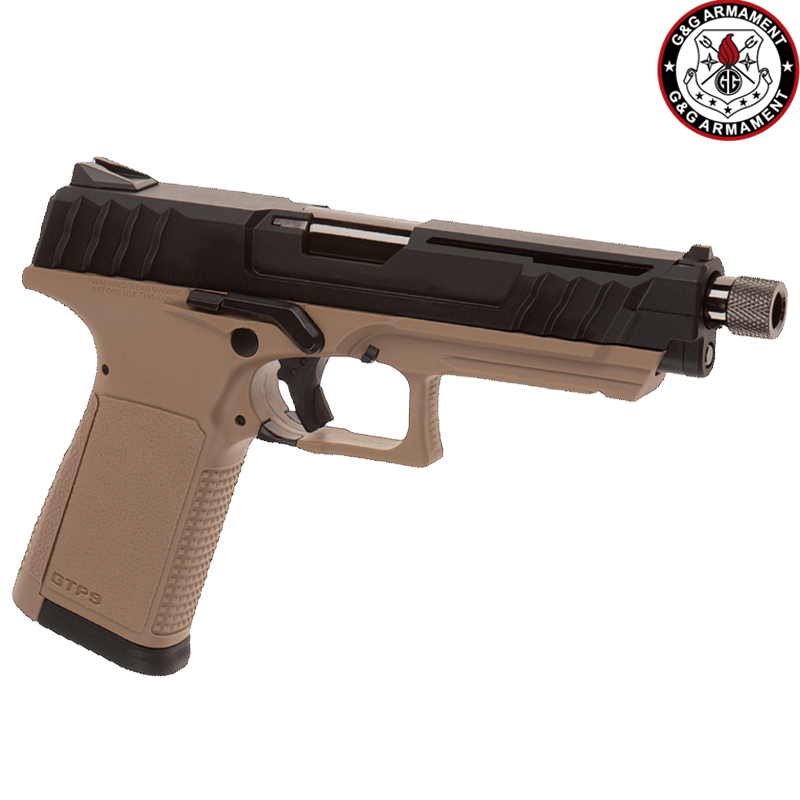 G&G ARMAMENT - Réplique GTP9 Noir/Tan, Blowback, Green Gas