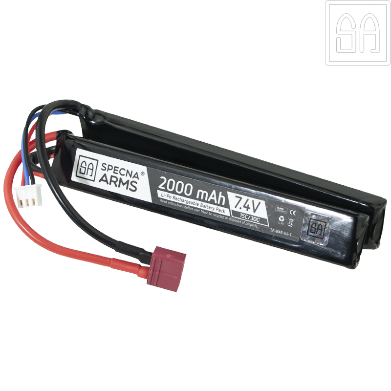 SPECNA ARMS - LiPo 7,4v 2000mAh 15/30C, 2 Sticks, Dean