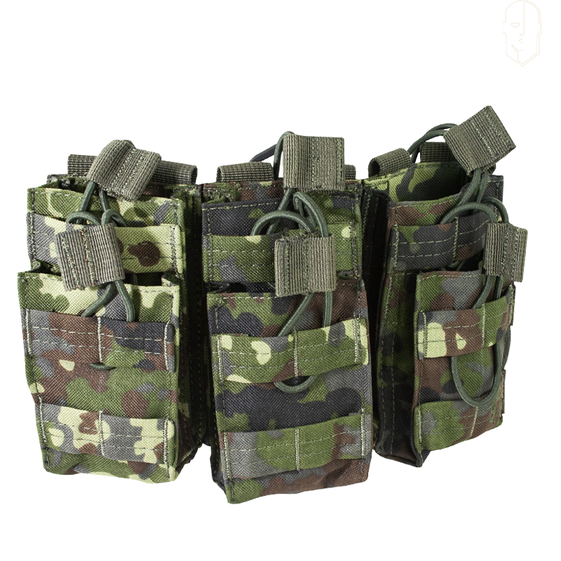 SHADOW GEAR - Triple Poche Chargeur "Stacker" M4, AK MOLLE, Flecktarn