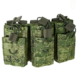 SHADOW GEAR - Triple Poche Chargeur "Stacker" M4, AK MOLLE, Digital Flora