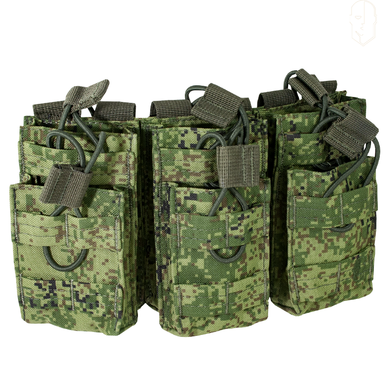 SHADOW GEAR - Triple Poche Chargeur "Stacker" M4, AK MOLLE, Digital Flora