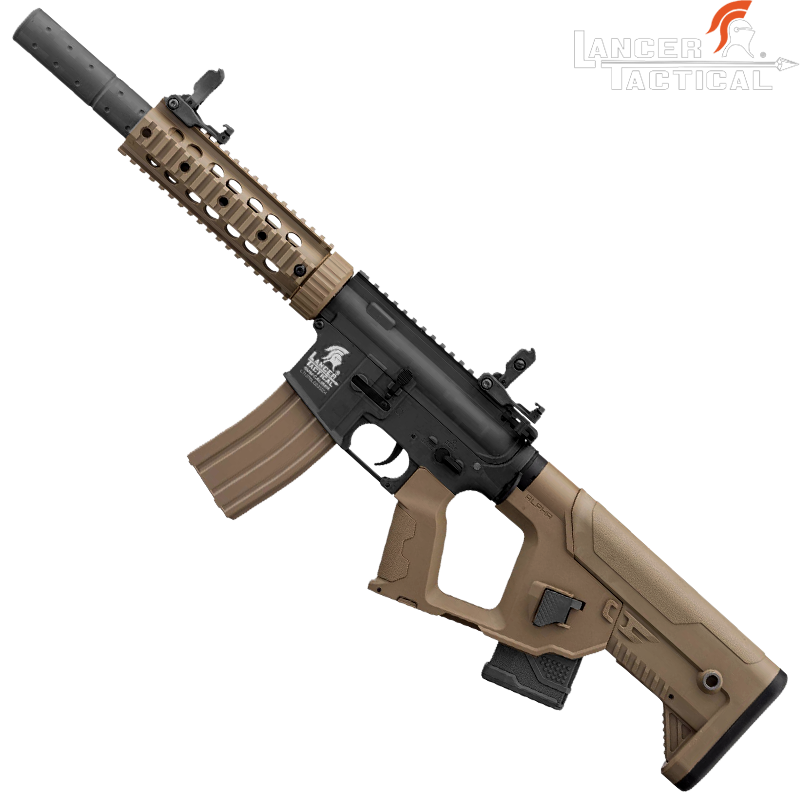 LANCER TACTICAL - Réplique LT-15 Crosse ALPHA, Dual Tone, Pack Complet