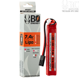 BO ENERGY - Batterie LiPo 7,4v 1800mAh 25C, 1 Stick, Tamiya