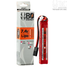 BO ENERGY - Batterie LiPo 7,4v 1800mAh 25C, 1 Stick, Dean