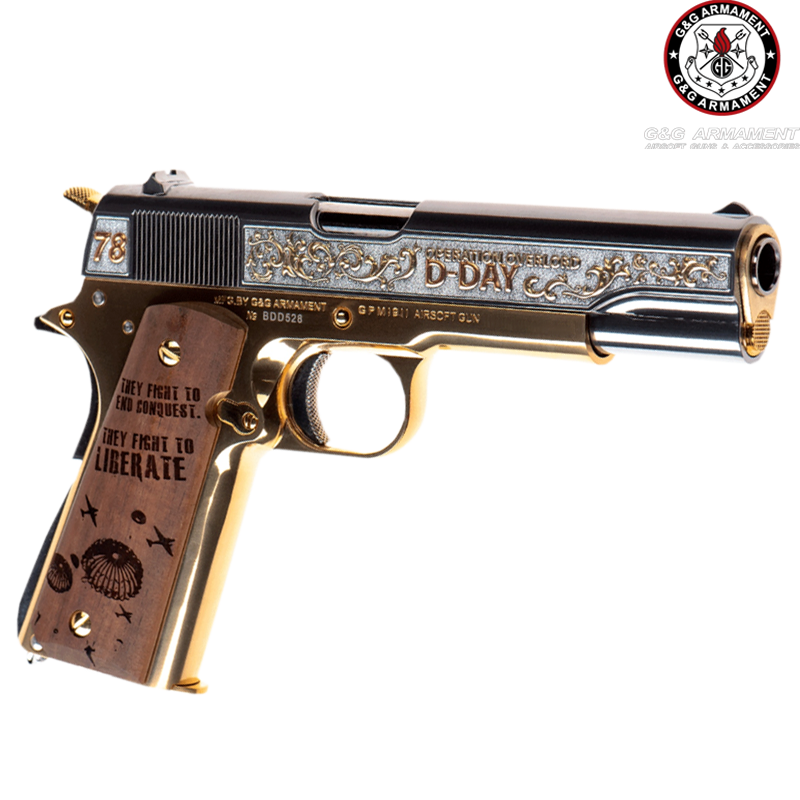 G&G ARMAMENT - Réplique GPM1911 D-DAY, Édition Limitée, Blowback, Green Gas