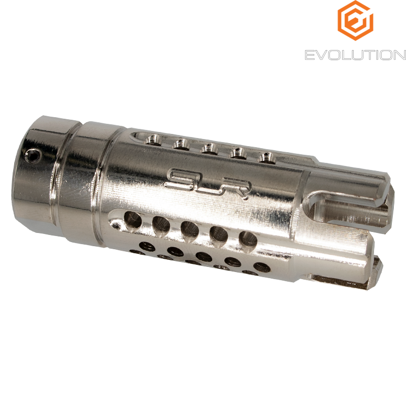 EVOLUTION by DYTAC - Cache-Flammes SLR Synergy, 14mm, Titanium pour Airsoft