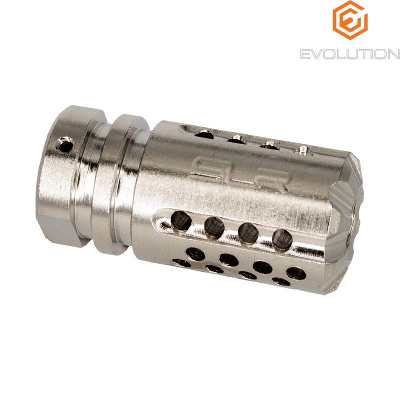 EVOLUTION by DYTAC - Cache-Flammes mini SLR Synergy, 14mm, Titanium pour Airsoft