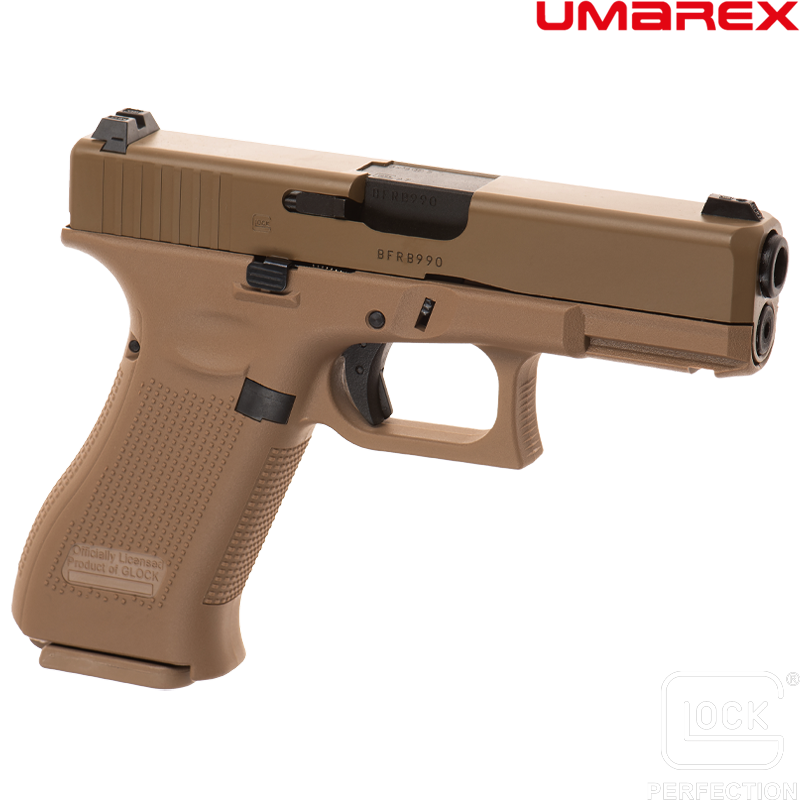 UMAREX - Réplique de Poing GLOCK™ 19X, Coyote, Green Gas, Blowback