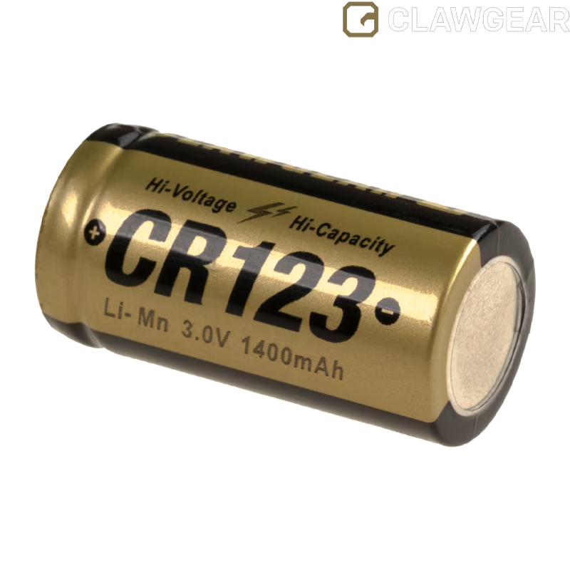 CLAWGEAR - Pile, Batterie Lithium CR123 3V 1400mAh