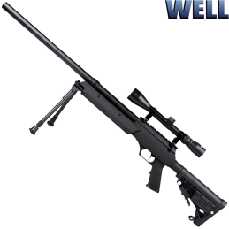 WELL - Réplique Sniper MB13D Airsoft, Pack Complet