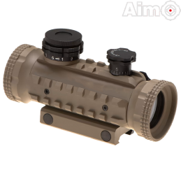 AIM-O - Viseur point rouge et vert 1x30 RIS, Dark Earth pour Airsoft