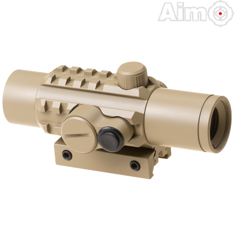 AIM-O - Viseur point rouge DELTA, Dark Earth pour Airsoft