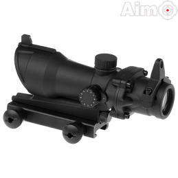 AIM-O - Lunette de visée ACOG 4x32 , Red, Green Dot, Noir