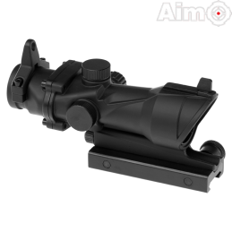 AIM-O - Lunette de visée ACOG 4x32 , Red, Green Dot, Noir