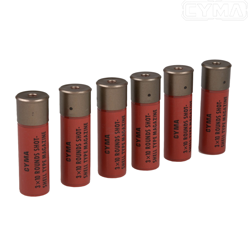 CYMA - Pack de 6 cartouches pour shotgun Airsoft, 30 Billes