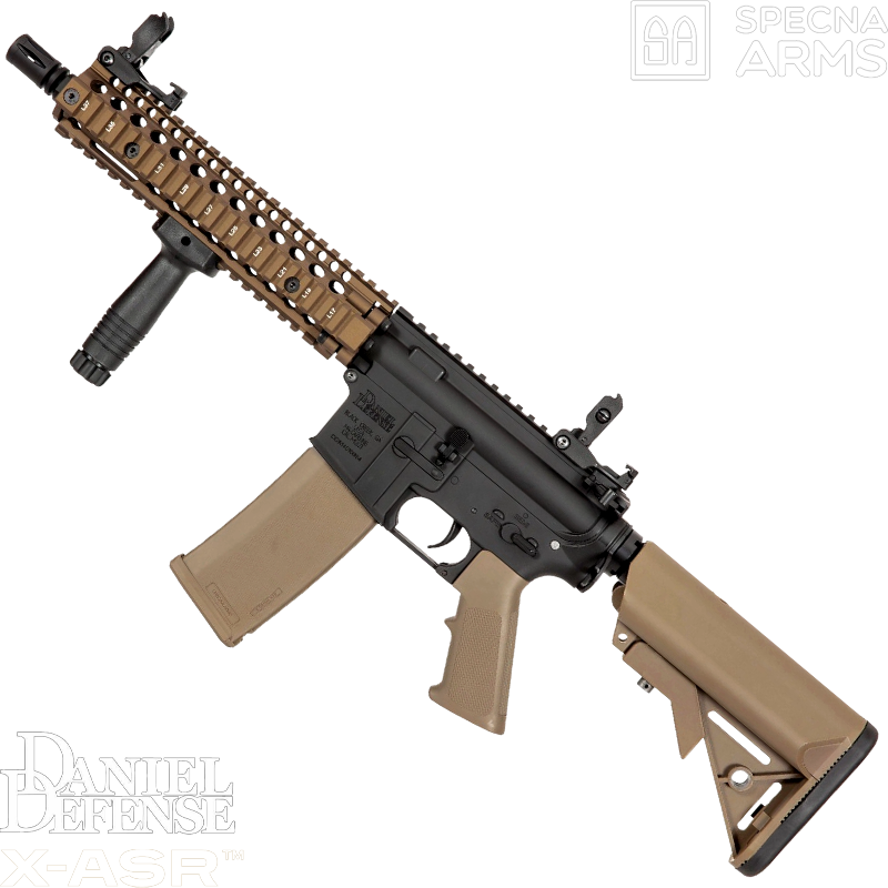 SPECNA ARMS - Réplique MK18 SA-E19, EDGE™ X-ASR™, DANIEL DEFENSE™ Chaos Bronze