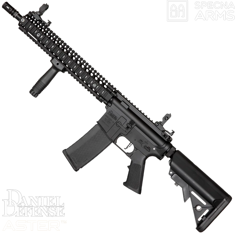 SPECNA ARMS - Réplique MK18 SA-E26 2.0, Noir, EDGE™ ASTER™, DANIEL DEFENSE™