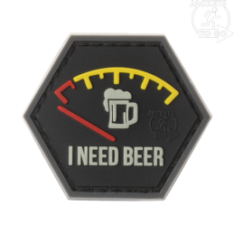 JTG - Patch 3D I Need Beer, version rouge