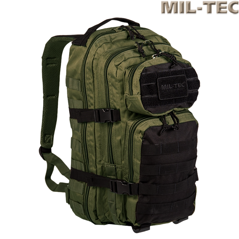 MIL-TEC - Sac de Transport ASSAULT, Version Small MOLLE/PALS, Ranger Green et Noir